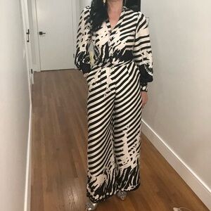 725. Chic Zebra Print Women's Pantsuits